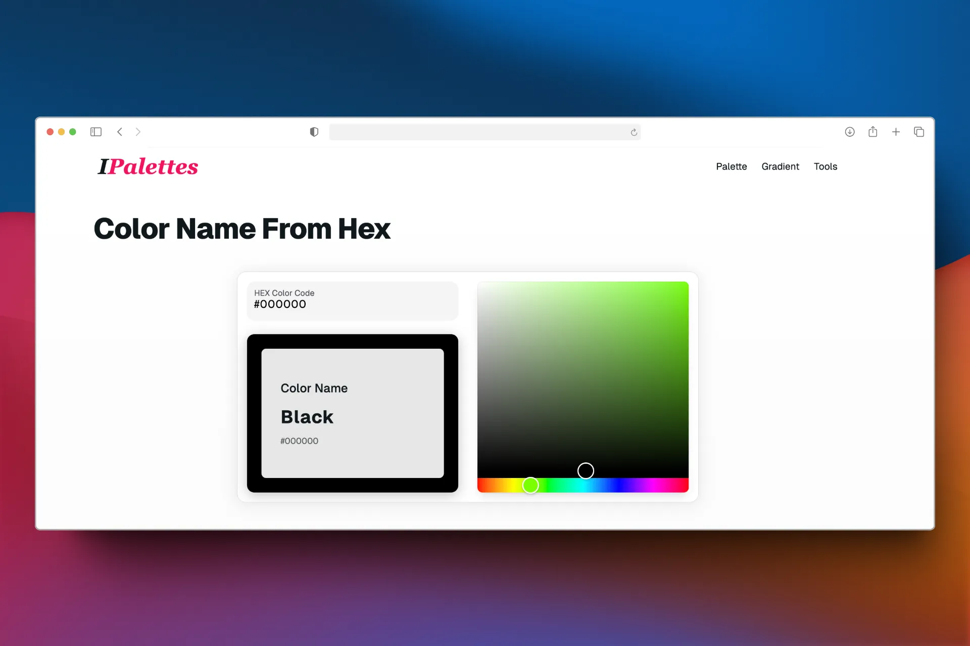 Color Name From Hex Code